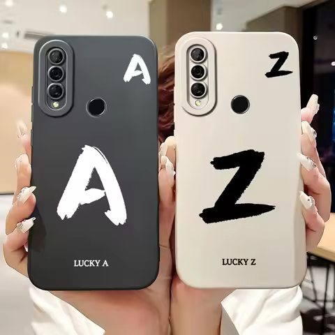 For Huawei Y6p Case MED-LX9 Cute Lucky Letters Cover Shockproof Phone Case For Huawei Y7p Y 6p 7p Hu