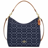 Coach 女士 Laurel 大號標誌性牛仔單肩包均碼碼36cm*12.7cm*30.5cm