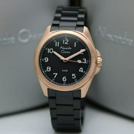 jam tangan alexandre christie pria ac 6540 black rosegold original