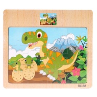 Wooden Puzzle toy Children Cartoon  Traffic Learning Puzzle Toys