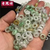 (((10 Pieces Price) Myanmar Jadeite Three-Color Ice Abacus Beads 10X3MM (Aperture 4mm) Small Jade Ring Wheel Beads Jade Ring DIY