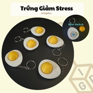 [ingiday - 3D Printed] Stress Relieving Egg Keychain - Fun Clicky Keychain, Effective Stress Relief