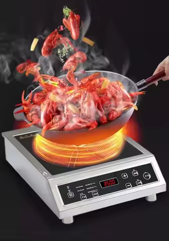 Household Stir Fry Battery Stove, Flat Surface，Electric Induction Cooker 3500W Commercial Stainless 