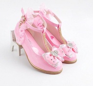 5慧Taobao Collection รองเท้าคัทชูเด็กผู้หญิงรองเท้าส้นสูงเด็กผญรองเท้าเจ้าหญิงสำหรับเด็กผญ