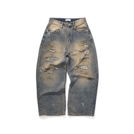 WHITENOSE SCORCHED BAGGY JEANS Wide Leg Jeans, jeans 13.5 OZ