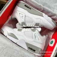 A aj4 Shoes AJ Basketball Shoes Wear-Resistant Sneakers Men's Height-Increasing Sneakers Women's Whi