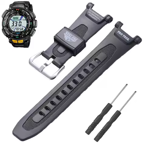 Rubber Strap Suitable for Casio Protrek Prg-240 PRG-40 Pathfinder Series Men's Sport Waterproof Watc