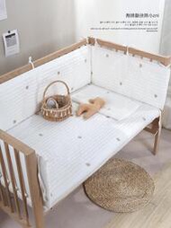 嬰兒床床圍欄軟包防撞擋布 風兒童寶寶拼接床護欄加高