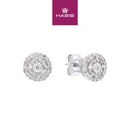 Habib Boude Diamond Earring in 375/9K White Gold 25044(E)