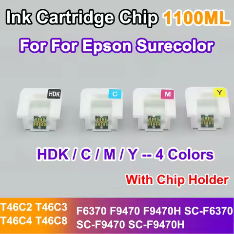 1100ml/color T46C Ink Cartridge Chip For Epson SureColor F6370 F9470 F9470H SC-F6370 SC-F9470 SC-F94