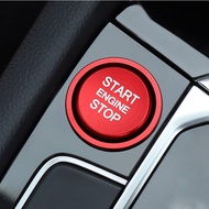 、‘】【； 2Pcs Red Aviation Aluminum Engine Start Stop Push Switch Button Cover Ring Trim For VW MK7 Jetta GTI R Jetta CC Arteon