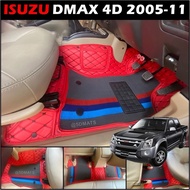 7d Car Floor Mats ISUZU D-MAX Year 2005-11 • Reinforced Vinyl Dust Trap Form-Fitting (3 Pieces)