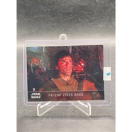 **FN-2187 Fires Back Shimmer Refractor /50 Topps Chrome Star Wars Parallel Rare**