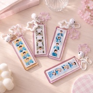 Kdrama Actor Photostrip Keychains with Charm Star Shaped Keyrings Cute Keychain