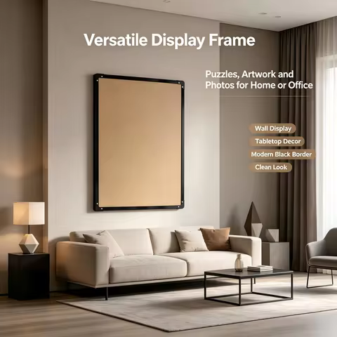 Puzzle Frame 50×75cm Universal Jigsaw Puzzle Picture Frame Wall‑Mounted Artwork Photo Display Frame 