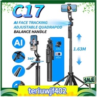 【●TI●】C17 Monopod 360° Auto-Rotation AI Tracking Shootings Tripod  Shutter for Phone Holder Wireless