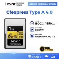 CFexpress Type A 4.0 memory card 256GB/ 512GB/ 640GB/1TB Lexar for cameras/ camcorders, videos speed