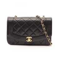 【二手】香奈兒 (Chanel) CHANEL 絎縫 Diana 翻蓋單肩背包 A01164 黑色羊皮（綿羊皮）絎縫 Diana 鏈條肩背包 女士