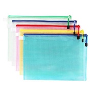 A4 PVC Zipper File Transparent Bag/Document File | Zip File A4 (Stationery School)