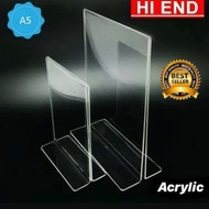 A5 T Acrylic Tent Holder | Table Brochure Holder | A5 Acrylic Tent Card
