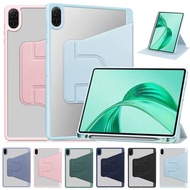 For Honor pad 10 9 12.1 / Honor Pad X9A X9 11.5 X8A11.0 Acrylic 360 Rotation Smart Flip Leather Case