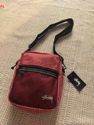 25 New Stussy Striped Shoulder Bag Crossbody Bag Large-Capacity Storage Bag （ALO LULU）