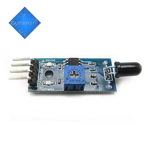 10pcs/lot LM393 4 Pin IR Flame Detection Sensor Module Fire Detector Infrared Receiver Module for Ar
