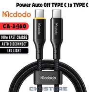 Mc-do.do CA-3460 Nest Series Auto Cut Off / Auto Power Off 100W Type-C To Type-C Data Cable 1.2M LED