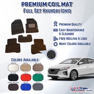 HYUNDAI IONIQ HYBRID Premium Customized Single Color Coil Car Mats | Car Floor Mats/Carpets Anti-slip Waterproof