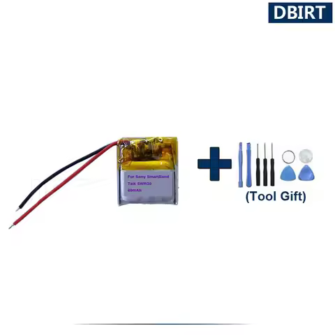 Tools Gift + 65mAh Original Replaces AHB411517T Battery For Sony SmartBand Talk SWR30 Smart Watch Ba