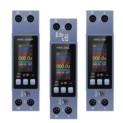 KWS-303 Voltage And Current Power Meter Ac 85-290V Multi-Function Ac Meter 0.96 Inch Tft Color Scree