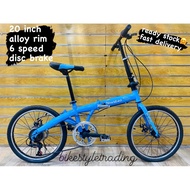 basikal dewasa/basikal lipat/foldable bicycle/foldable bike/folding/folding bike/folding bike 20inch/folding bicycle