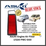 ASUKI Engine Air Filter Honda Fit GD1 GD2 GD3 GD4 Jazz GD1 GD3 Mobilio GB1 GB2 GK1 GK2 Spare Part FA-5874V