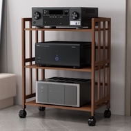 Amplifier Rack Tube Amplifier Loudspeaker Box Support Sub-Mobile Audio Mixer Home Theater Storage Rack Solid WoodCDCabinet