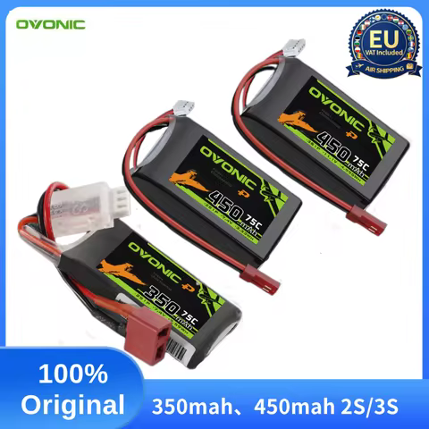 OVONIC 350mAh 450mAh 75C 7.4V 11.1V Lipo Battery For RC Helicopter Quadcopter FPV Racing Drone Parts