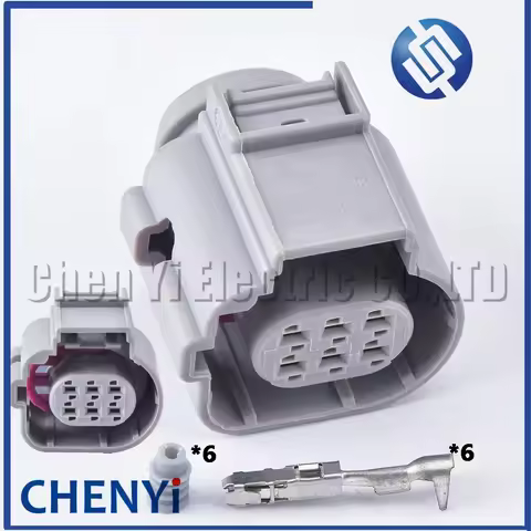 6 Pin gray Auto waterproof connector front oxygen sensor plug throttle EGR Valve plug 4H0973713B 4H0