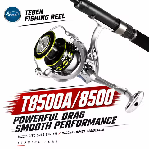 TEBEN T8500A T8500 Spinning Fishing Reel Full Metal Head Long Casting Reel For Saltwater Sea Fishing