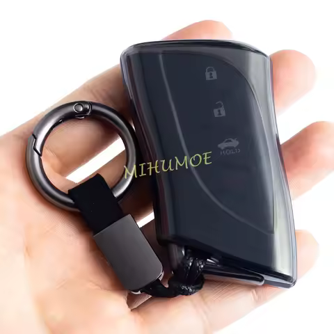 For 2017-2025 Lexus ES LS RX 350 300h UX200/250h LC500h LX600 Black Transparent Car Key Fob Case Cov