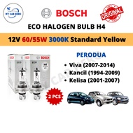 BOSCH Eco H4 Halogen Headlamp Bulb 12V 60/55W H4 Bulb for Perodua Viva (2007-14) / Kancil (1994-09) 