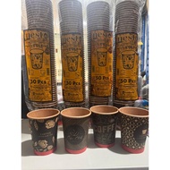 RANDOM MOTIF Hot Paper Cup CraFT 9oz Hot Drink Paper Cup Paper Cup/ PREMIUMPOLOS 9oz cup with lid