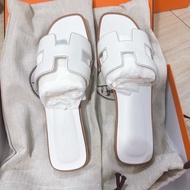 💖Hermes Oran H 拖鞋 白色 38.5號💖 全新全配 夏天必備