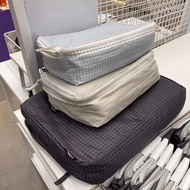 RENSARE Clothes Bag (Set of 3) Check Pattern/Grey Black Luggage Space Organizer Beg Penyimpan