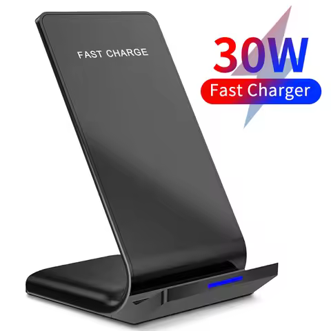 30W Qi Wireless Charger Stand Fast Charging Dock Station For iPhone 13 12 11 Pro X XS Max XR Samsung