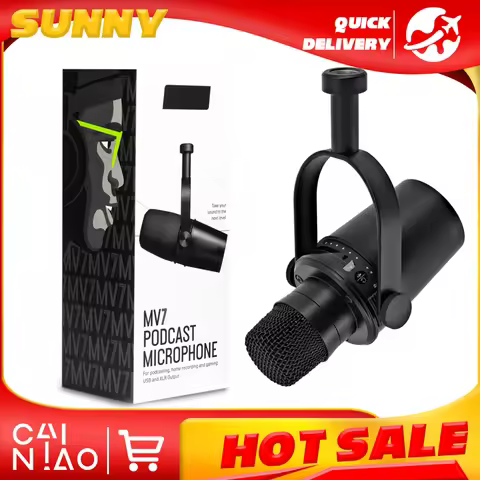 USB Podcast All Metal USB/XLR Dynamic Microphone MIC MV7 Microphone for Podcasting Recording Live St