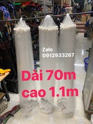 Lưới bắt cá đối chì nhẹ phao to đánh nổi cao 1.1m dài 70m nhiều thịt