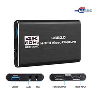 USB3.0 Video Capture Card 4k 1080p Hd Video capture for Mobile Phone laptop tablet Game Live Streami