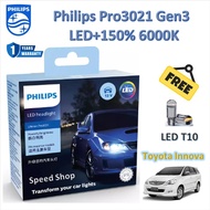 Philips Car Headlight Bulb Pro3021 LED+1 6000K Toyota Innova (2 Bulbs/Box) LED T10