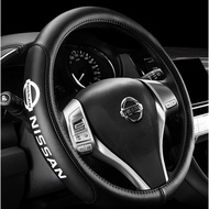 Cow leather Steering wheel cover for nissan serena c27 vanette c22 sentra gtr n16 grand livina almera trail serena c27 navara np300 sentra n16 teana d40 sylphy ect.