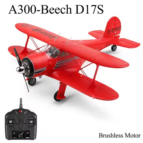 2023 New WLtoys A300-Beech D17S RC Airplane RTF EPP 4CH Biplane Brushless Motor With LED 3D/6G Gyro 