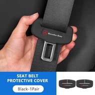 [Ready Stock] 2Pcs/set Mercedes Benz Logo Car Seat Belt Buckle Protector Cover Silicone Safe Belt Bu